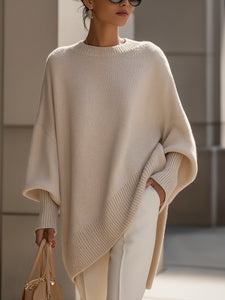 Evelyne – Eleganter Pullover mit asymmetrischem Saum