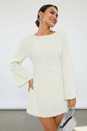 Clara - Paillettenkleid mit Schleife am Rücken