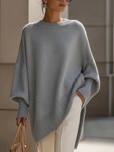 Evelyne – Eleganter Pullover mit asymmetrischem Saum