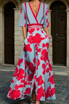 Elisa - Elegantes Wickelkleid mit Blumen