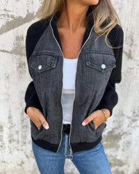 ANIDIA - Modische Jacke aus Denim Stoff