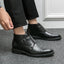 Alain™ - Doppelte Monk-Stiefel aus Leder mit Riemen