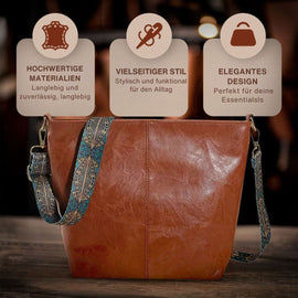 Greta - Vintage Leder-Schultertasche